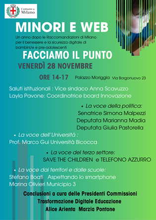 28 novembre: Minori e web, facciamo il punto