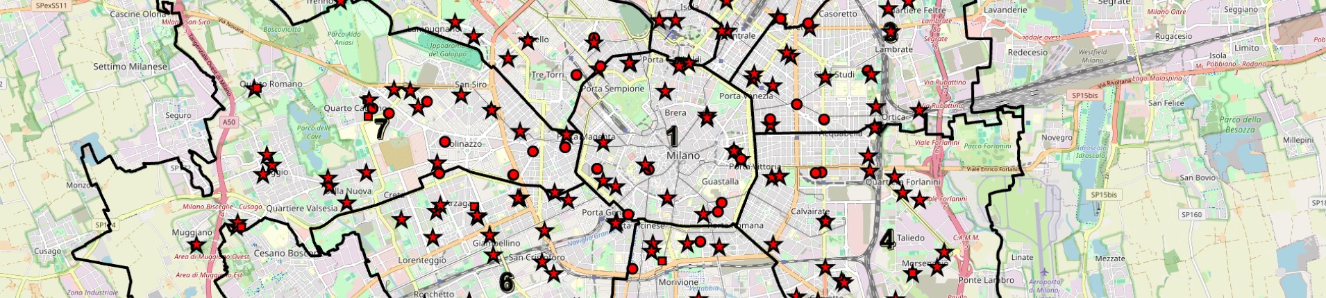 La mappa degli Istituti Comprensivi di Milano